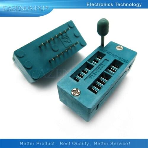 1pcs/lot 14 16 18 20 24 28 32 40 P Pin 2.54 MM Green DIP Universal ZIF IC Socket Test Solder Type IC lock seat zif socket