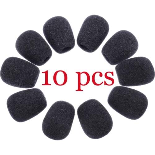 10pcs Mini Microphone Cover Headset Foam Microphone Cover Mic Cover Windshield Headset Wind Shield Foam Replacement Kit