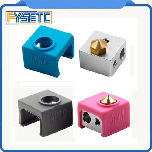 10X MK10 Silicone Sock Blue Black Pink instead ceramic insulation For Wanhao i3 QIDI TECH SILICONE HEATER BLOCK COVER