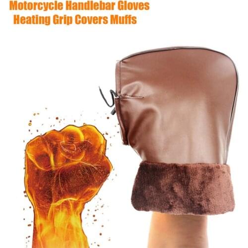 12V Motorcycle Handlebar Mittens Heated Gloves Winter Fast Heating Mittens Waterproof For Motorcycle Scooter Electric Car