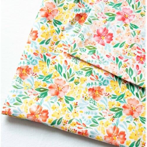 140x50cm 60s Soft Cotton Thin Sewing Fabric, Making Dress Shirt Children Adult Clothing Handmade DIY Cloth