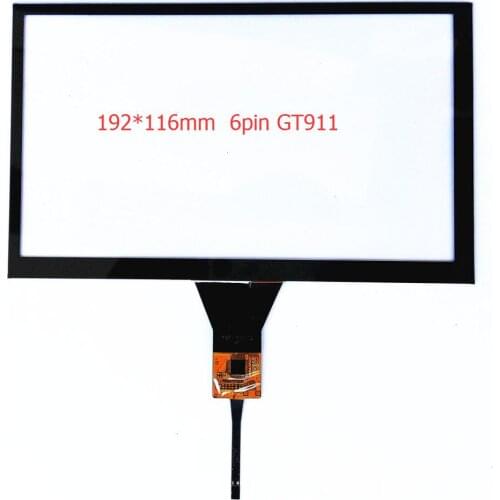 8 inch capacitive touch screen car DVD navigation / 192*116mm /GT911/6 line of touch screen