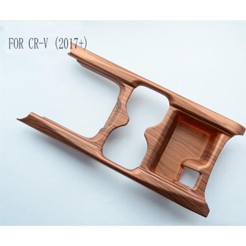 Car Styling FIT For Honda CRV CR-V 2017 2018 ABS Peach wood grain Front Cup Holder Trim Cover Frame Car Styling Accessories