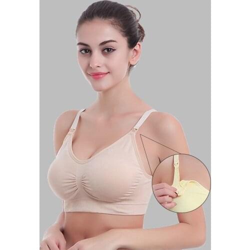 Maternity Breast Feeding Underwear New Cup Open Up Side Closure Pregnant Woman Bras Prenatal Postpartum Intimates Cotton Clothes
