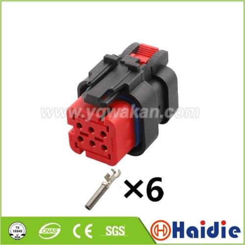 Free shipping 2sets 6pin auto electrical housing 776433-1 plastic wiring harness connector 776433-1