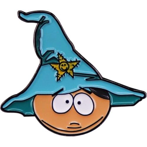 Wizard Cartman South-Park Enamel Pin Witch Hat Brooch Fan Art Badge Fashion addition Accessory Decor