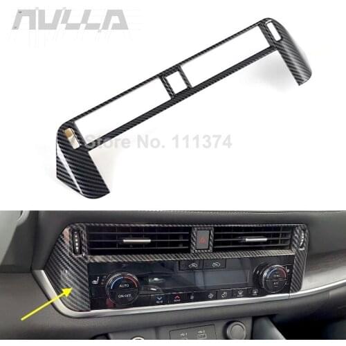 For Nissan X-Trail 2021 2022 Carbon Look Car Interior Front Center Air Condition Outlet Vent Decoration Frame Trim Accessories