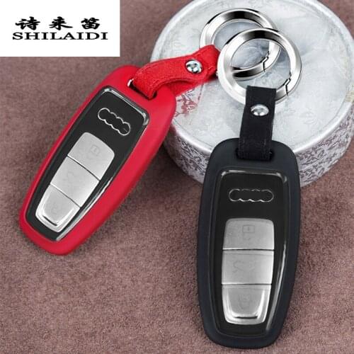 Car Styling Key Rings Protection Cover Sticker Trim For Audi A6 C8 4K A7 4K8 A8 Flocking Protect Shell Interior auto Accessories