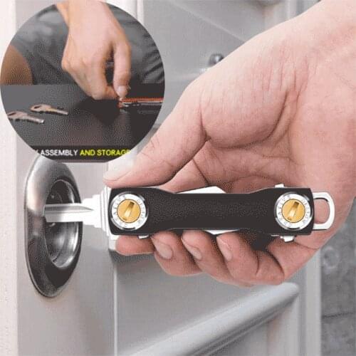 Smart Key Chain Aluminum Key Clip Metal Key Smart Storage DIY Portable Keys Holder Keychain Organizer Folder Key Wallet