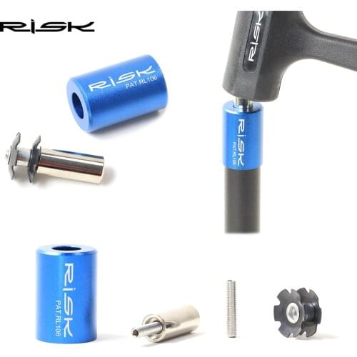 RISK Bicycle Front Fork Headset Installer Tool Star Nut Setting Installing Tools set for MTB Road Bike Steel Fork Driver Tool