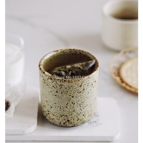 Japanese Retro Style Creative Stoneware Household Water Cup Wine Glass Coffee Cup Kung Fu Tea Cup Restaurant Tableware Tea Cup