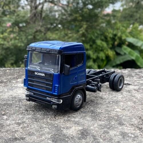 Diecast Alloy 1:43 Scale Simulation Scania Heavy Tractor Container Front Model Metal Gift Collection Display Ornaments Kid Toys