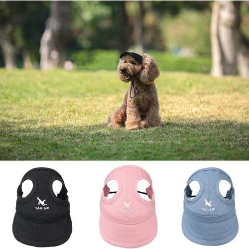 Cutey Dog caps Summer Solid Oxford Cat cap Outdoor travel Visor Hat Baseball Visor for for Puppy Kitten Pet Accessories
