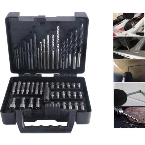 50pcs Drill Bit Set With Multitul Screwdriver Bits Socket For Metal/Wood/Ceramic Drill Bit Multi Tool Kit