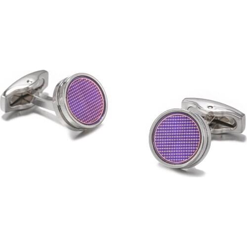 New French Cufflinks High-grade Mens Jewelry Business Banquet Wedding Suit Shirt Buttons Purple Retro Luxury Cufflink Gifts