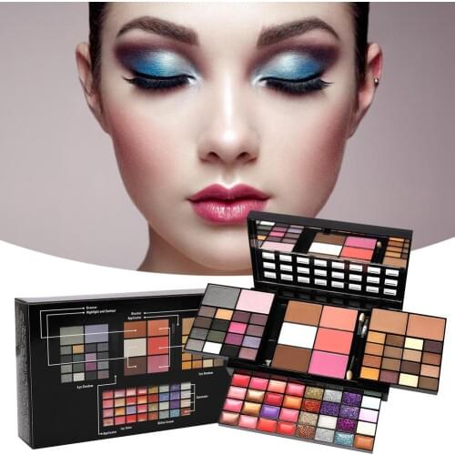 72 Colors Eyeshadow Box Makeup Gift Set Matte Eyeshadow Palette Concealer Lip Gloss Face Powder Makeup Kit