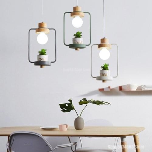 Nordic Restaurant Pendant Lights Cafe Bar Lamp Bedroom Bedside Living Room Pendant Home Decoration Lamp Kitchen Lights Hanging