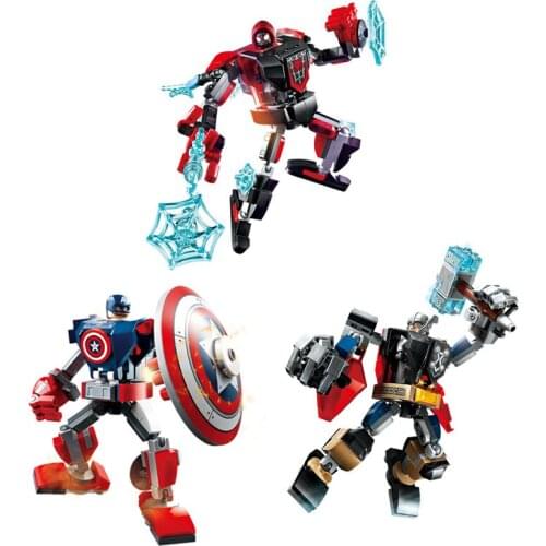 OPP Bag New Anime Hero Adult Doll Movable Joint Educational Toy Model Assembling Building Blocks Childrens Gift 0-6m 7-12m