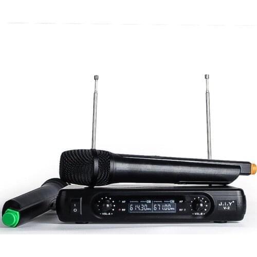 Professional LCD Karaoke Wireless Microphone Mixer Audio Radio Kits Handheld LCD Mikrofon for Karaoke System Computer Mic