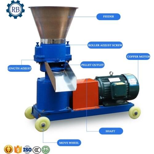 Manufacture small poultry animal cattle pellet feed making small extruder machine Animal Poultry Fodder Feed Pellet Machine