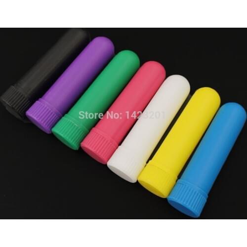 70 Pcs / Lot Essential Oil Aromatherapy Blank Nasal Inhaler Tubes Blank Nasal Containers Jars Muti Color