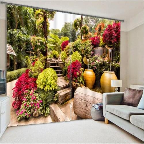 Yard flower Luxury Blackout 3D Window Curtains For Living Room office Bedroom Customized size Drapes Rideaux Cortina pillowcase
