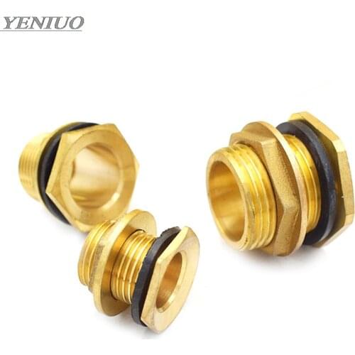 Fish tank adapter 1/2" 3/4" 1" Male thread Brass Pipe Single Loose Key Swivel Fitting Nut Water Tank Jointer Connector Copper