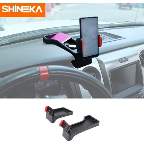 SHINEKA Interior Accessories GPS Stand Bracket Car Dashboard Storage Box Phone Support Holder For Ford F150 Rptor 2009-2014