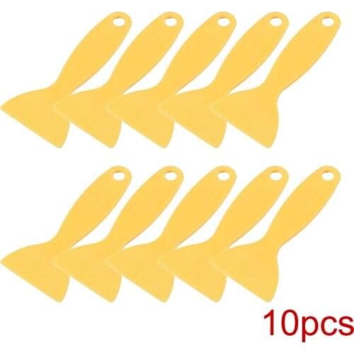 5pcs Vinyl Film Wrap Yellow Plastic Foil Cleaner Scraper Air Bubble Remover Sticker Mini Install Tool Car Auto Styling Squeegee