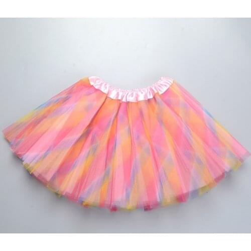 Dance skirt girl skirt organza skirt for children tutu skirt tutu tutu tutu rainbow skirt length 30cm