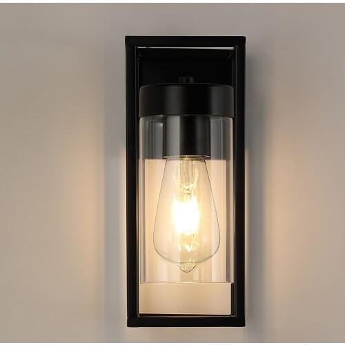 Outdoor Garden Wall Light Exterior Loft Bedroom Sconce Fixture Porch Home Decor Clear Diffuser Indoor Vintage Lantern WJ1022