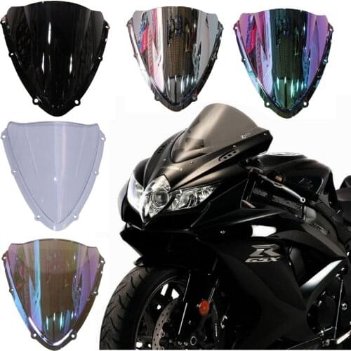 ALLGT Smoke Tinted Windscreen Windshield For Suzuki GSXR 600 750 08 09 K8 Black 2008 2009