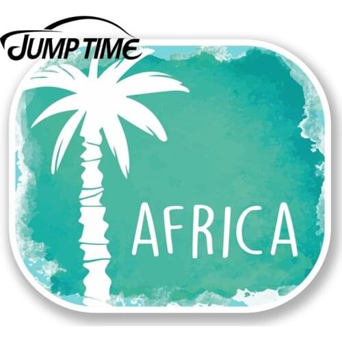 Jump Time for Africa Vinyl Sticker Laptop Car Luggage Travel Tag Map Flag Gift Car Assessoires Decals Vinyl Car Wrap DIY