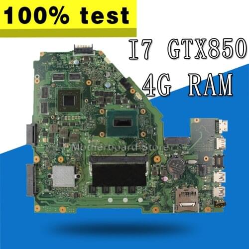 X550JK Motherboard I7 CPU GTX850 For Asus X550JD X550JK FX50J A550J X550J Laptop motherboard X550JK Mainboard X550JK Motherboard
