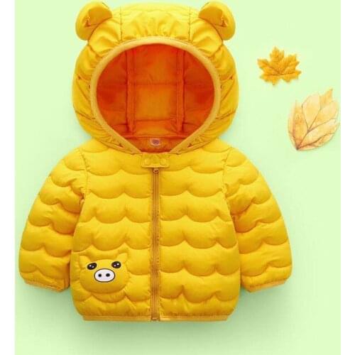 Infant boy winter Warm clothes kids baby girls hooded coat Cartoon costume 2020 fashion children Outerwear Clothing cottons 0-5Y