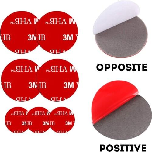 XMXCZKJ Two Sizes 10Pcs Round 3M VHB Acrylic Foam Strong Double Sided Adhesive Office Paste Odorless Round Tape 1 mm Thickness