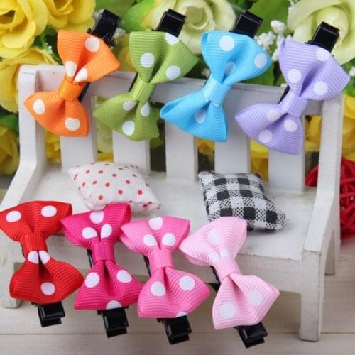 100PCS Cute Bowknot Baby Girls Hair Clips Pin Bows Barrette Hairpin Accessories Child Hair Ornaments Hairclip Headdress Hairgrip