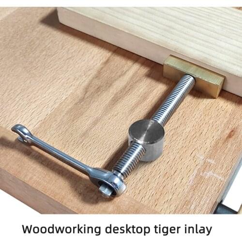 2021 Woodworking Desktop Clip Fast Fixed Clip Clamp Brass Fixture Vise For 20MM Hole Woodworking Benches Joinery Carpenter Tool