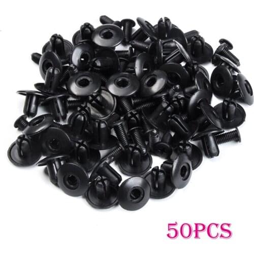 50PC For Lexus Subaru Nissan Auto Fasteners Bumper Fender Mud Flap Mudguard Plastic Rivet Fixing Clip Cover Car Fastener