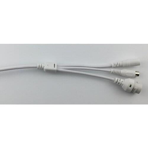 Audio LAN Cable for IP camera board module DC 2.1mm * 5.5mm RJ45 plug AC copper Line 0.6m connect to MIC