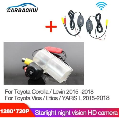 Car Starlight Night Vision Rear View Reverse Backup Camera For Toyota Corolla Levin 2015 2016 2017 2018 Waterproof high quality