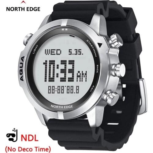 NORTH EDGE Mens Professional Diving Computer Watch Scuba Diving NDL (No Deco Time) 50M Dive Watches Altimeter Barometer Compass