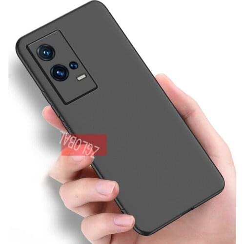 For VIVO IQOO 8 Pro Case Slim Soft Matte Silicone Cover For IQOO 8 Phone Shell Black