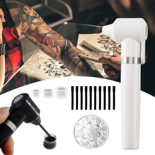 Electric Tattoo Ink Mixer Tattoo Pigment Blender with 5Pcs Mixer Stick for Permanent Tattoo Body Art Makeup Tattoo Accessories