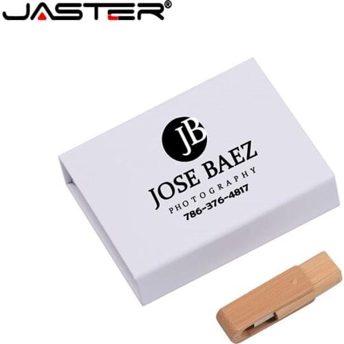 JASTER usb 2.0 memory flash stick pen drive with custom box (free custom logo) carbonized bamboo 4GB 8GB 16GB 32GB 64GB