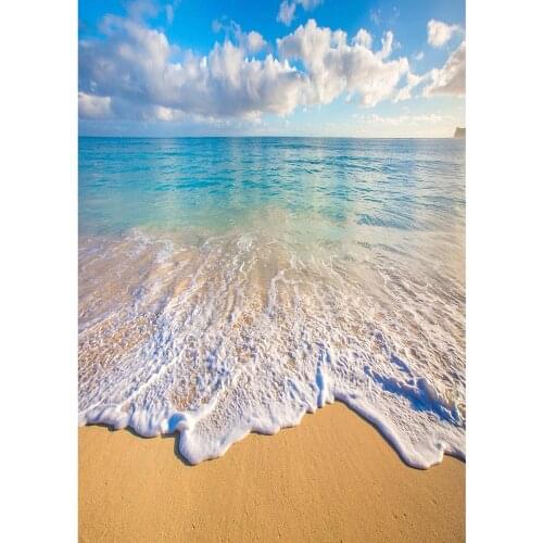 Sea Sandbeach Scenery Photo Backdrop Computer Printed Fond Background for Children Baby Portrait Photophone Photography Props