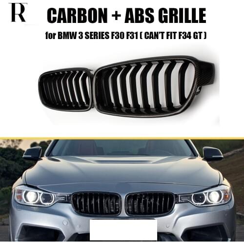 F30 F31 Replacement Glossy Black + ABS Front Kidney Grill Grille for BMW F30 F31 320i 328i 335i Sedan & Wagon 2012 - 2017