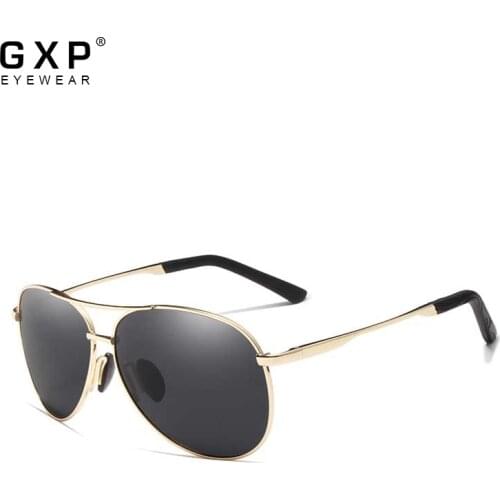 GXP Fashion Aluminum pilot Sunglasses Polarized Sun glasses Men And Women Mirror UV400 Lens Anti-glare Driving Eyewear