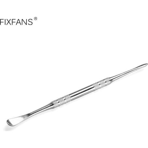 FIXFANS 12cm Wax Carving Tool Scrape Stainless Steel Spoon Cleaning Smoking Oil Pipe Poker Cleaner Atomizer Vape Tank DIY Tool