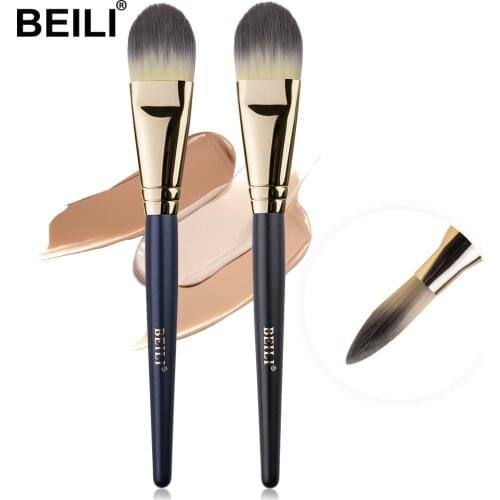 BEILI Single Foundation Makeup Brush Professional for Blending Liquid Cream Cosmetics Face Concealer Make up Brushes